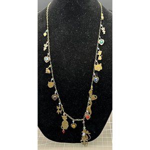 Unique Cat and Mouse Charm Necklace Makes Chime Sounds when Moved